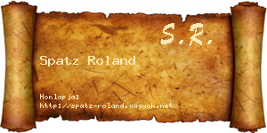 Spatz Roland névjegykártya