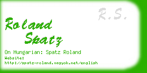 roland spatz business card